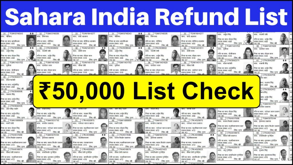 Sahara India Refund List 2025